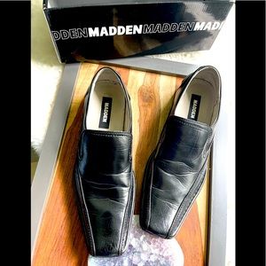 Steve Madden Mens Black Slip-On Shoes